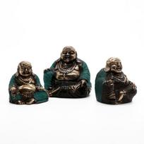 Statulėlių rinkinys „Happy Buddha“ – 3 vnt. (skirtingi dydžiai)