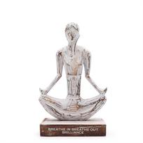 Medinė jogos statulėlė Yoga Lady – Easy Pose 25,5 cm