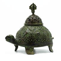 Smilkalų laikiklis vėžlys - Tibeto žalvarinis verdigris