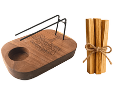 Palo Santo rinkinys: laikiklis Gyvybės medis ir smilkalų lazdelės 3 vnt.