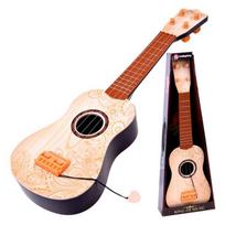 Vaikiška gitara su metalinėmis stygomis ir plektru