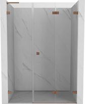 Mexen Lunar-F L sulankstomos dušo durys dešinės 115 cm, skaidrios, šlifuotas varis - 836SL-115-050-65-00-P