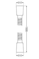 Mexen dušo žarna 150 cm, grafitas - 79460-66, 150 cm