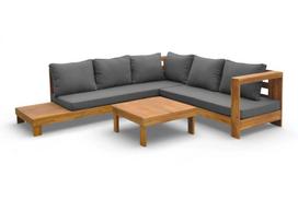 Medinių lauko baldų komplektas Havla Caffe Corner-Acacia Wood