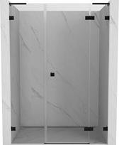 Mexen Lunar L dešinės pusės dušo durys, 155 cm, skaidrios, juodos - 834SL-155-050-70-00-P