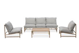 Lauko baldų komplektas Makani Caffe Max, Grey/Beige
