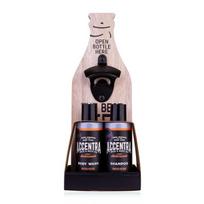 Dovanų rinkinys Accentra Men's Collection vyrams: dušo želė, 150 ml + šampūnas, 150 ml + pakabinamas butelių atidarytuvas, 1 vnt.
