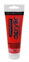 Daler Rowney Graduate akriliniai dažai, 120 ml, Kadmio Oranžinė