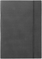 Segtuvas su gumyte A4, 400gsm, 3 atvartai, juodas languotas