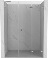 Mexen Lunar-F L sulankstomos dešinės pusės dušo durys 125 cm, skaidrios, chromas - 836SL-125-050-01-00-P