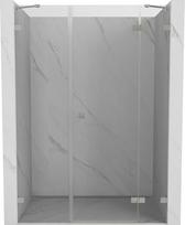 Mexen Lunar dušo durys, dešinės, 155 cm, permatomos, šlifuotas nikelis - 834S-155-050-97-00-P