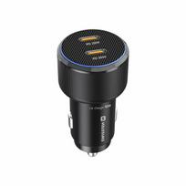 Automobilinis kroviklis 2x USB-C Power Delivery 20W ir 30W su USB-C kabeliu Swissten Juodas