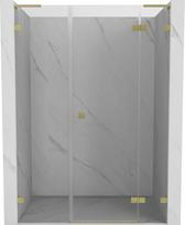 Mexen Lunar L dušo durys atidaromos dešinės 155 cm, permatomos, auksinės šlifuotos - 834SL-155-050-55-00-P
