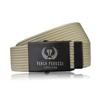 Paolo Peruzzi vyriškas drobės diržas 95 cm, khaki