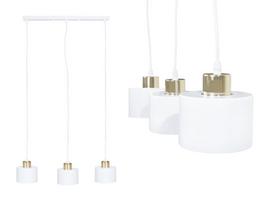 Pakabinamas šviestuvas Led 3x E27, loft stiliaus, aukso ir balto derinys, czarny