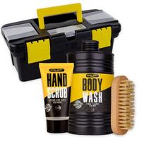 Kūno priežiūros rinkinys Accentra Bath and Body Toolkit vyrams: dušo želė, 400 ml + šveitiklis rankoms, 50 ml + šepetėlis, 1 vnt.