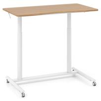 Reguliuojamo aukščio rašomasis stalas natūralios ir baltos spalvos 95x52x70-106cm