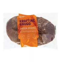 Kraftinė raugo juoda duona su spanguolėmis, fas. 0.5 kg