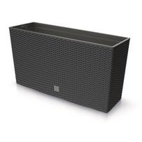 Prosperplast Lauko plastikinis vazonas RATO CASE M, su įdėklu, antracito sp., 24 x 77 x 41 cm