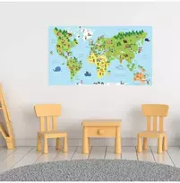 Plakatas Pasaulio žemėlapis (anglų. k.)