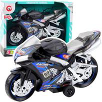 Lean Toys Lenktyninis motociklas su šviesos ir garso efektais