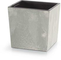 Prosperplast Lauko plastikinis vazonas URBI SQUARE LOW, su įdėklu, betono sp., 24 x 24 x 24 cm