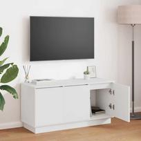 TV staliukas Televizoriaus spintelė Balta 100 x 38 x 49 cm Apdirbta mediena