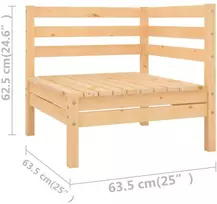 Lauko baldų komplektas Sodo poilsio baldų komplektas, 6 dalių, pušies masyvas