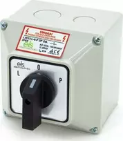 ELS Elektrotechnika KUMŠTELINIS JUNGIKLIS 32A KAIRĖ/DEŠINĖNĖ KORPUSE IP65 LW32 L-0-P 3P OB.