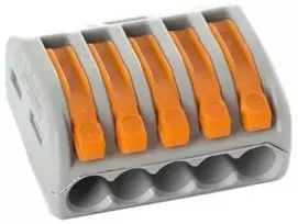 Vadu savienojums Okko CMK-415, 5 x 0,08-4 mm², 32 A, oranža krās./pelēka krās., 5 gab.