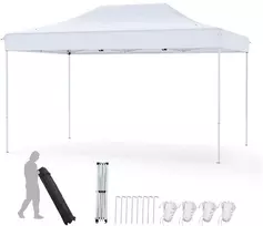 Koduva 3 x 4.5 m sulankstoma pavėsinė balta