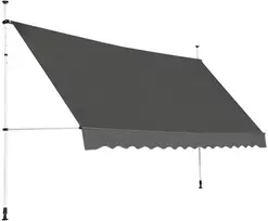Koduva Teleskopinis balkono markizė 395x120cm pilka