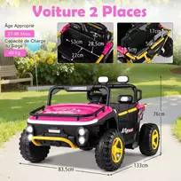 Koduva 24V Dvivietis Elektrinis Vaikiškas Automobilis, Rožinis