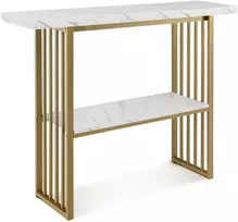 Koduva 120 cm Balta Konsolė su Dirbtiniu Marmuru