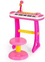Koduva 31 klavišų vaikų pianinas su mikrofonu, rožinis