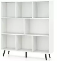 Koduva 8-Kubių Knygų Lentyna Balta 100x24x107cm