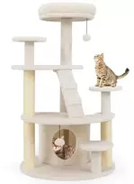 Koduva Smėlio spalvos medinis kačių medis Munchkin
