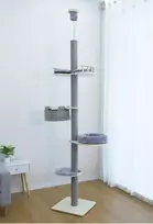 Koduva Reguliuojamo aukščio katės medis 236-271 cm pilkas spalvos