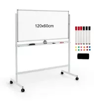 Koduva Dvipusė magnetinė mobilioji lenta 120x60 cm balta