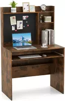 Koduva Kompiuterio stalas su magnetine lenta ir klaviatūros stalčiumi, Rustic Brown
