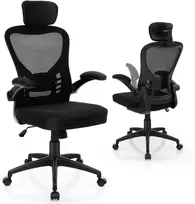 Koduva Ergonomiškas tinklinės biuro kėdės, reguliuojamo aukščio, juoda