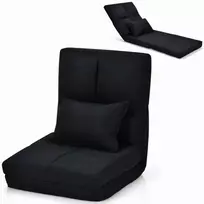 Koduva Sulankstomas sofa-lova su pagalve, juoda