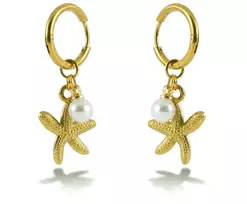 Emily Westwood Gold-plated earrings with pearl 2in1 EWE260570G