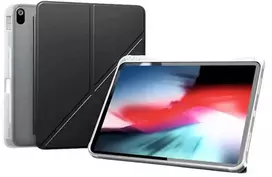 Dėklas knygutė iPad Pro 13 - 2025, 13" // iPad Pro 13 - 2024, 13" - Juodas-Skaidrus