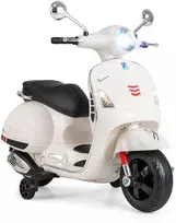 Vaikiškas elektrinis motociklas baltas