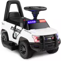 Vaikiškas elektrinis policijos automobilis baltas