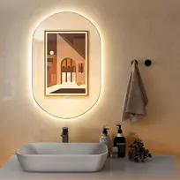 Sieninis LED veidrodis 80 x 50 cm