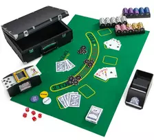 Pokerio rinkinys sidabrinis 300 vnt.