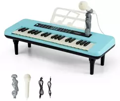 Vaikiškas pianinas mėlyna/raudona