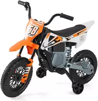 Vaikiškas elektrinis motociklas oranžinis